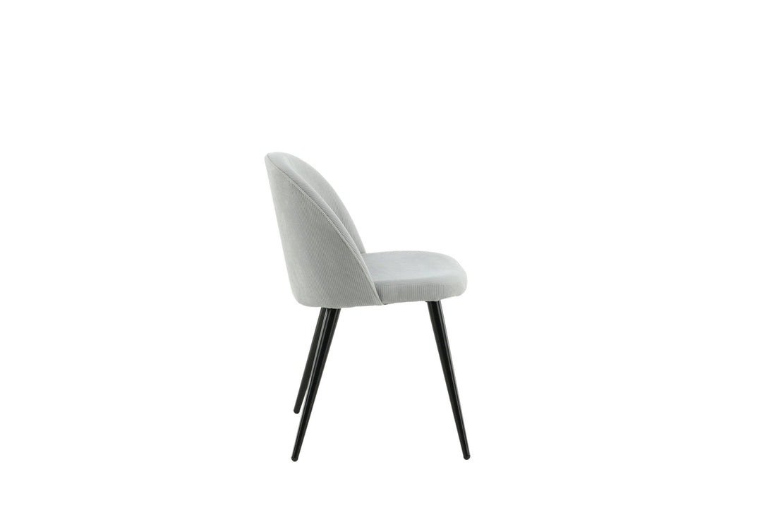 Venture Home Velvet Matstol 2-pack - Manchester - Svart / Ljusgrå