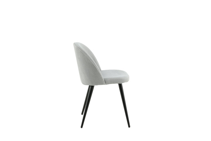 Venture Home Velvet Matstol 2-pack - Manchester - Svart / Ljusgrå