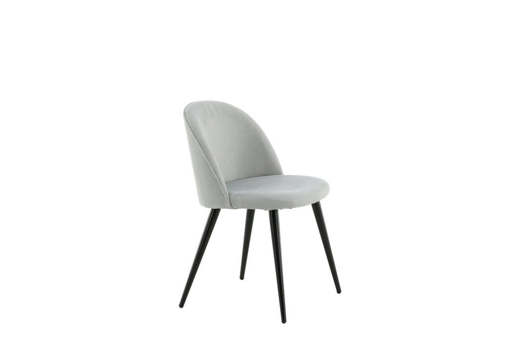 Venture Home Velvet Matstol 2-pack - Manchester - Svart / Ljusgrå