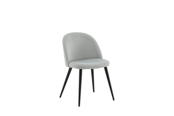 Venture Home Velvet Matstol 2-pack - Manchester - Svart / Ljusgrå
