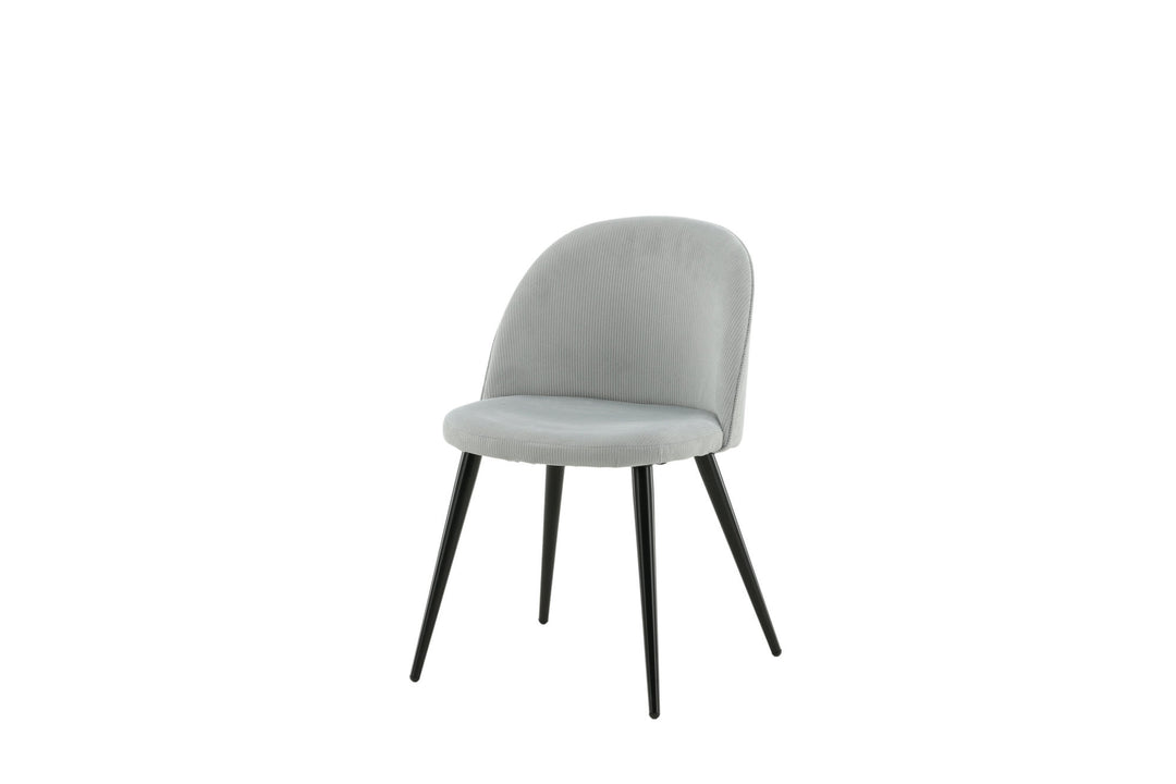 Venture Home Velvet Matstol 2-pack - Manchester - Svart / Ljusgrå