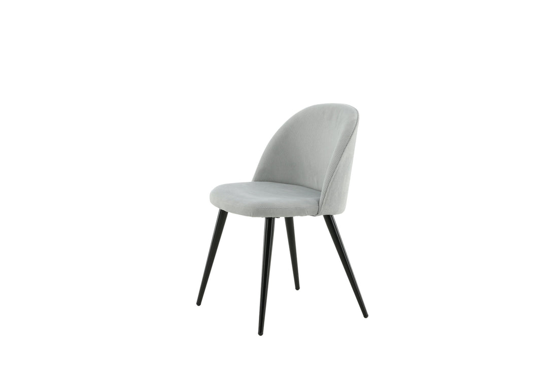Venture Home Velvet Matstol 2-pack - Manchester - Svart / Ljusgrå