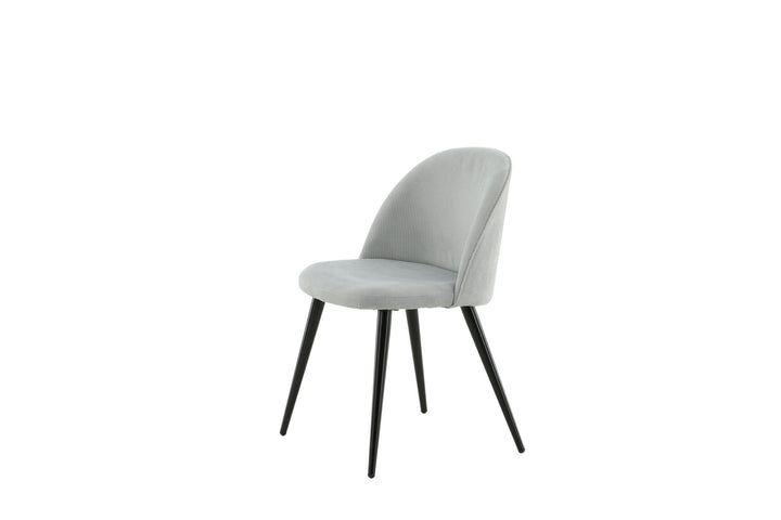 Venture Home Velvet Matstol 2-pack - Manchester - Svart / Ljusgrå