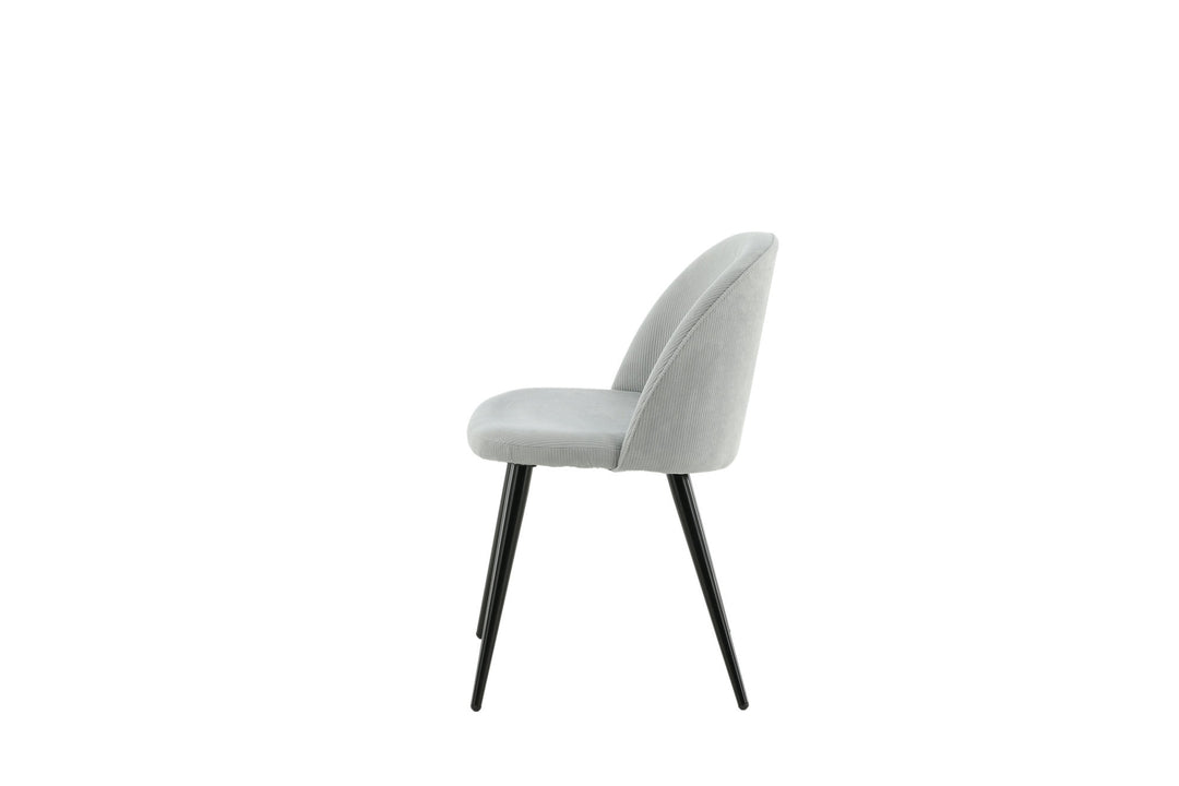 Venture Home Velvet Matstol 2-pack - Manchester - Svart / Ljusgrå
