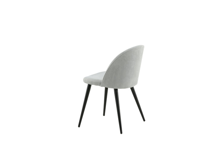 Venture Home Velvet Matstol 2-pack - Manchester - Svart / Ljusgrå