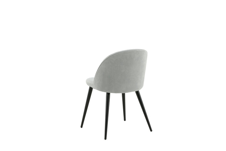 Venture Home Velvet Matstol 2-pack - Manchester - Svart / Ljusgrå