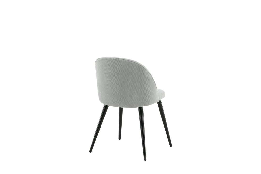 Venture Home Velvet Matstol 2-pack - Manchester - Svart / Ljusgrå