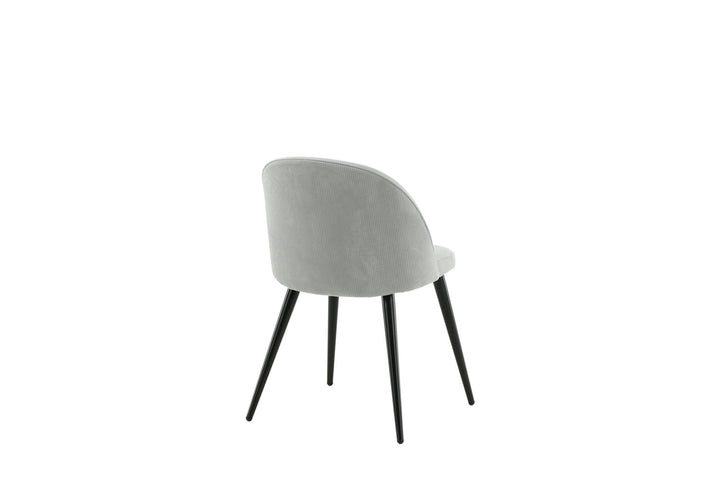 Venture Home Velvet Matstol 2-pack - Manchester - Svart / Ljusgrå
