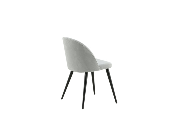 Venture Home Velvet Matstol 2-pack - Manchester - Svart / Ljusgrå