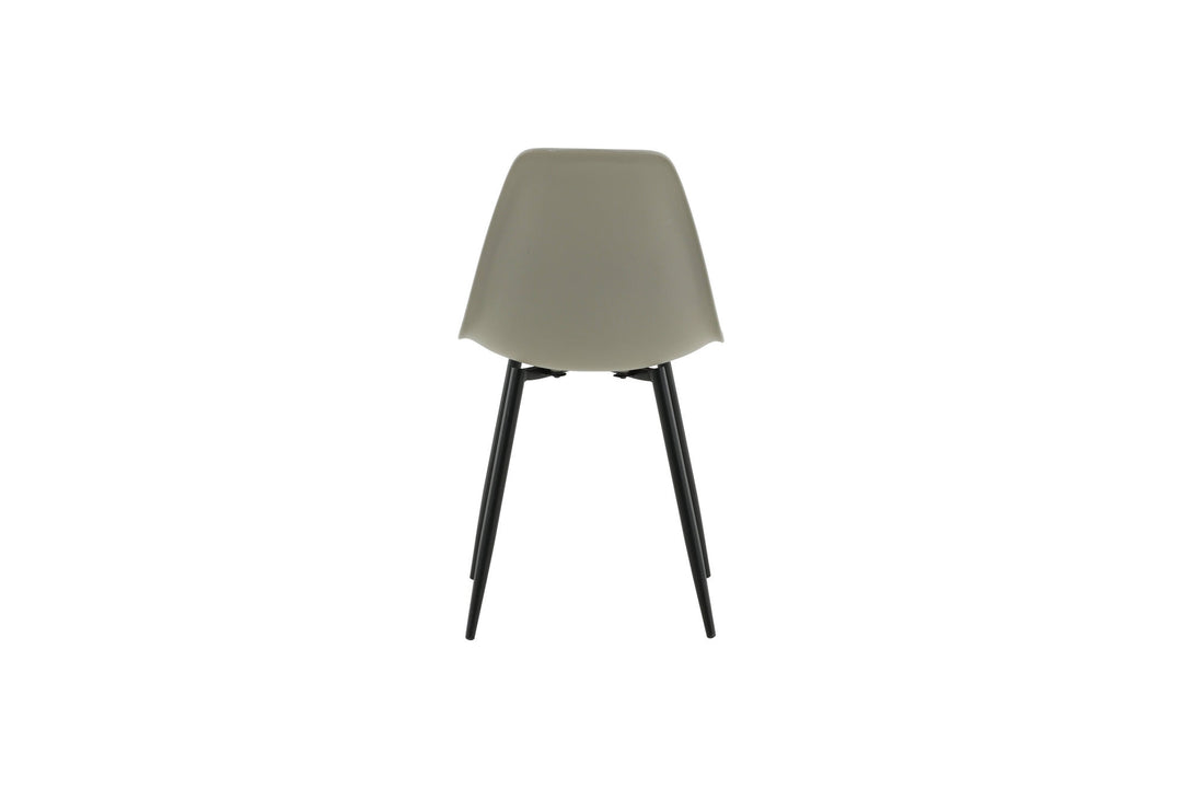 Venture Home Polar Plastic Dining Chair 2-pack - Black Legs / Grey Plastic