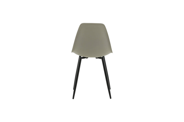 Venture Home Polar Plastic Dining Chair 2-pack - Black Legs / Grey Plastic