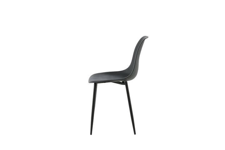Venture Home Polar Plastic Dining Chair 2-pack - Black Legs / Black Plastic