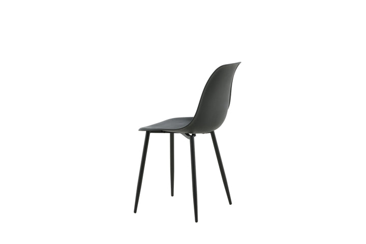 Venture Home Polar Plastic Dining Chair 2-pack - Black Legs / Black Plastic