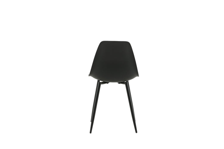 Venture Home Polar Plastic Dining Chair 2-pack - Black Legs / Black Plastic