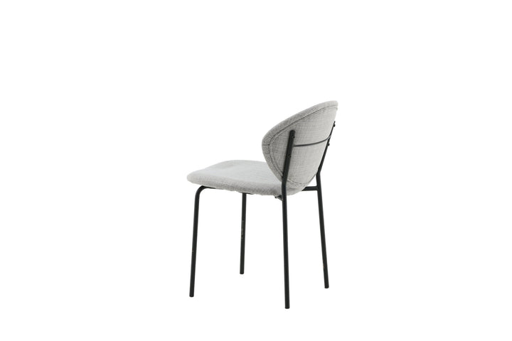 Venture Home Vault Dining Chair 2-pack - Black Legs - Grey Fabric