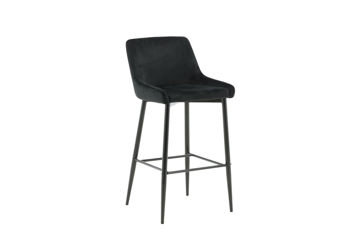 Venture Home Plaza Barchair 2-pack Black Legs - Black Velvet