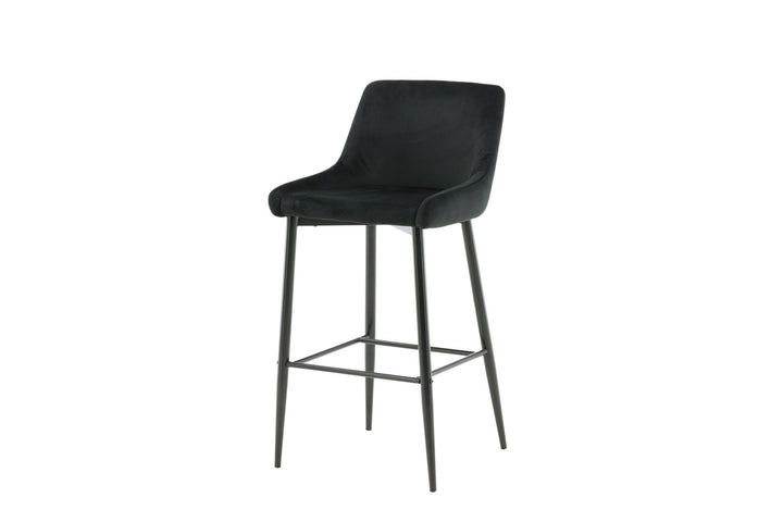 Venture Home Plaza Barchair 2-pack Black Legs - Black Velvet
