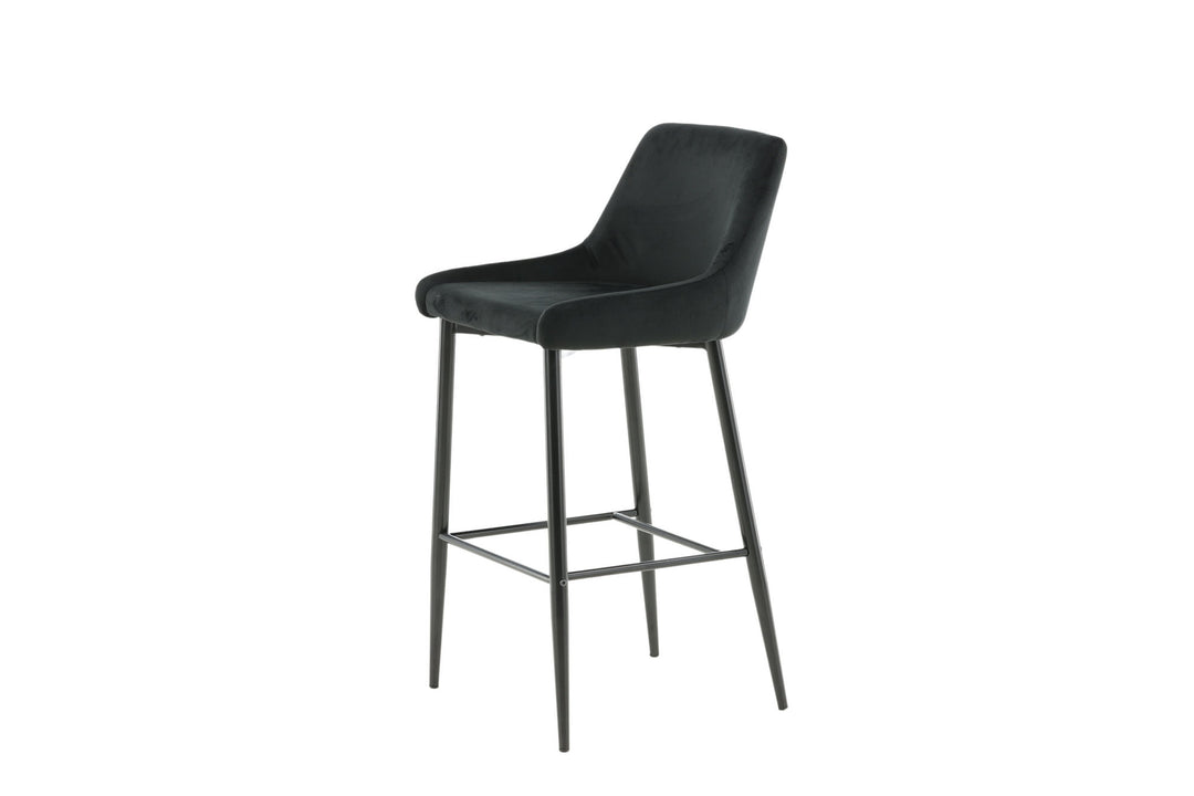 Venture Home Plaza Barchair 2-pack Black Legs - Black Velvet