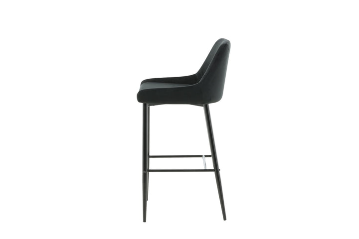 Venture Home Plaza Barchair 2-pack Black Legs - Black Velvet