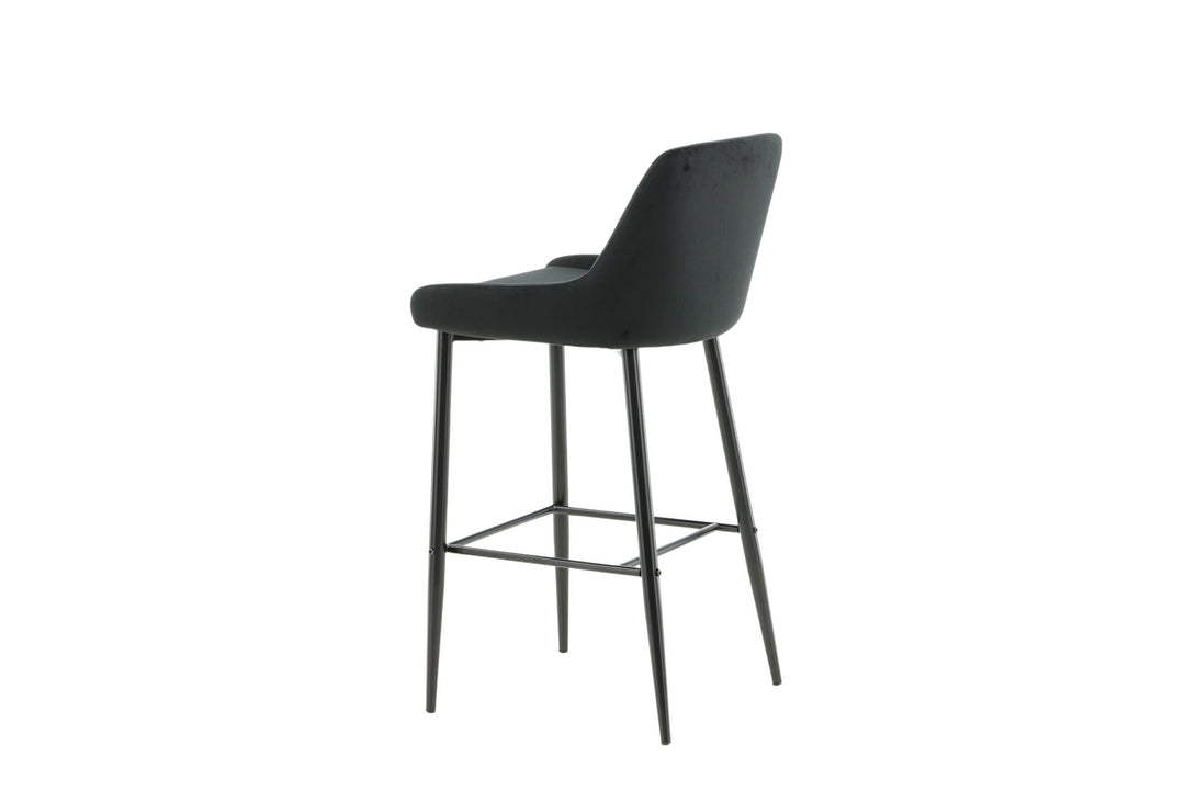 Venture Home Plaza Barchair 2-pack Black Legs - Black Velvet