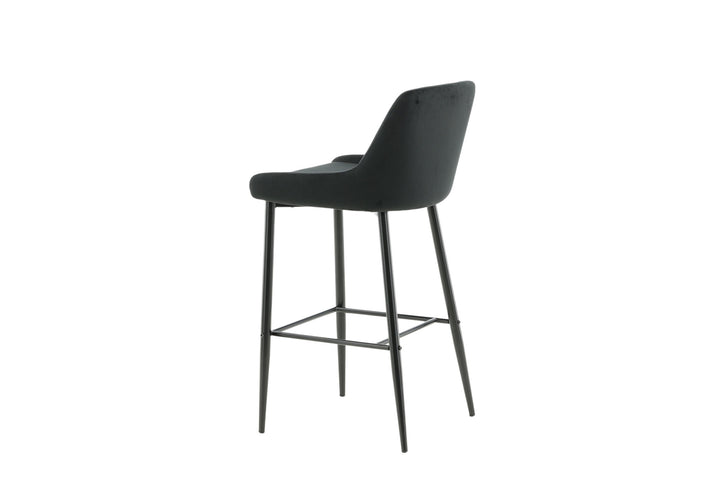 Venture Home Plaza Barchair 2-pack Black Legs - Black Velvet