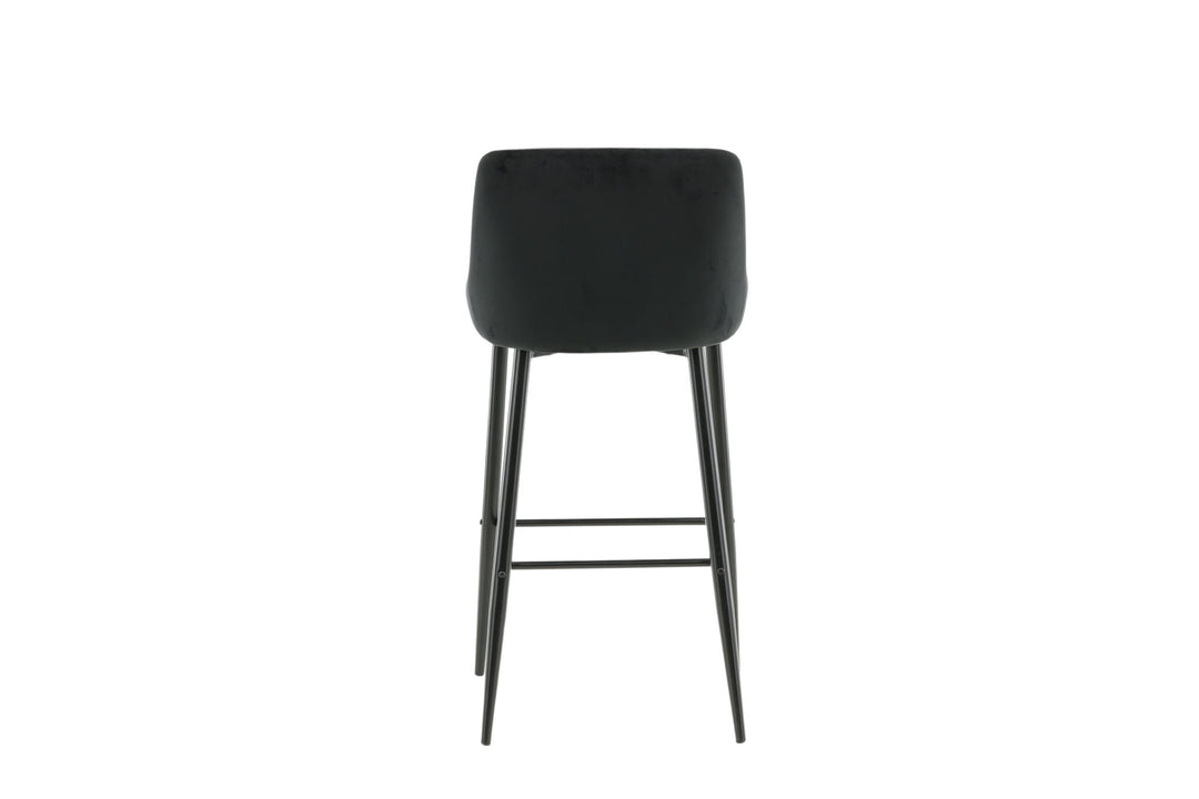 Venture Home Plaza Barchair 2-pack Black Legs - Black Velvet