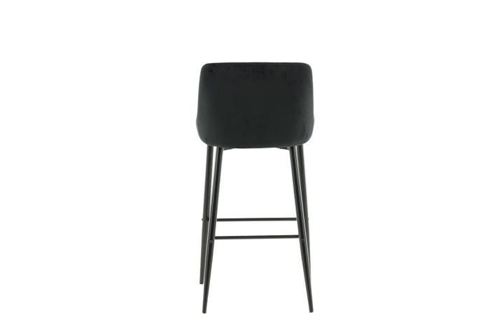 Venture Home Plaza Barchair 2-pack Black Legs - Black Velvet