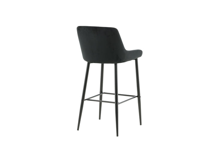Venture Home Plaza Barchair 2-pack Black Legs - Black Velvet