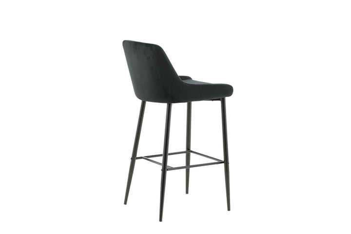 Venture Home Plaza Barchair 2-pack Black Legs - Black Velvet