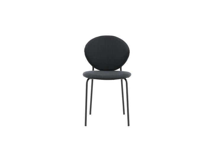 Venture Home Vault Dining Chair 2-pack - Black Legs - Black Fabric