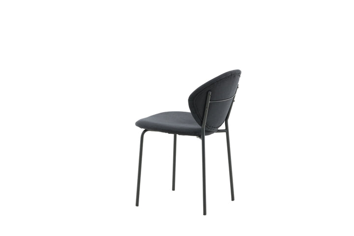 Venture Home Vault Dining Chair 2-pack - Black Legs - Black Fabric