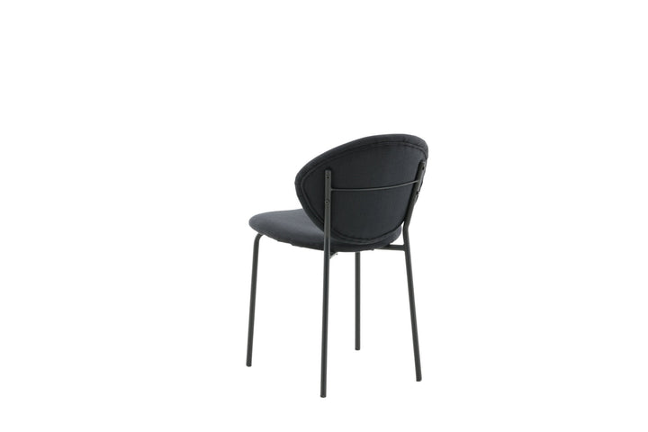 Venture Home Vault Dining Chair 2-pack - Black Legs - Black Fabric