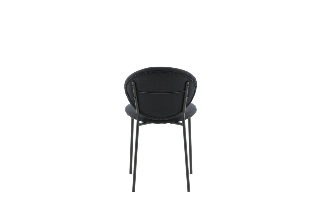 Venture Home Vault Dining Chair 2-pack - Black Legs - Black Fabric