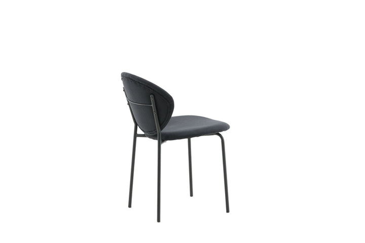 Venture Home Vault Dining Chair 2-pack - Black Legs - Black Fabric