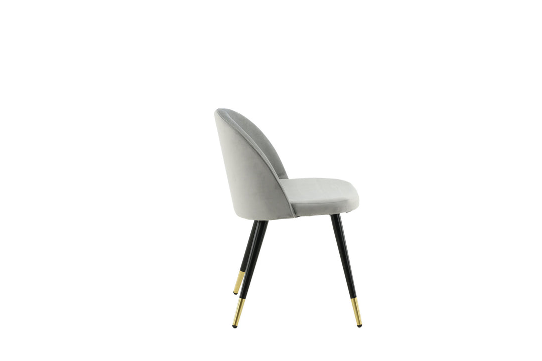 Venture Home Velvet Matstol 2-pack - Mässing - Svart/Ljusgrå