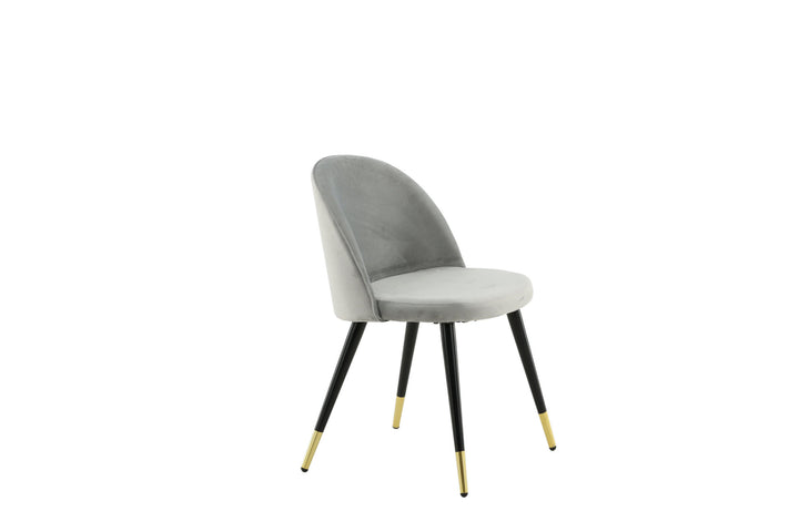 Venture Home Velvet Matstol 2-pack - Mässing - Svart/Ljusgrå