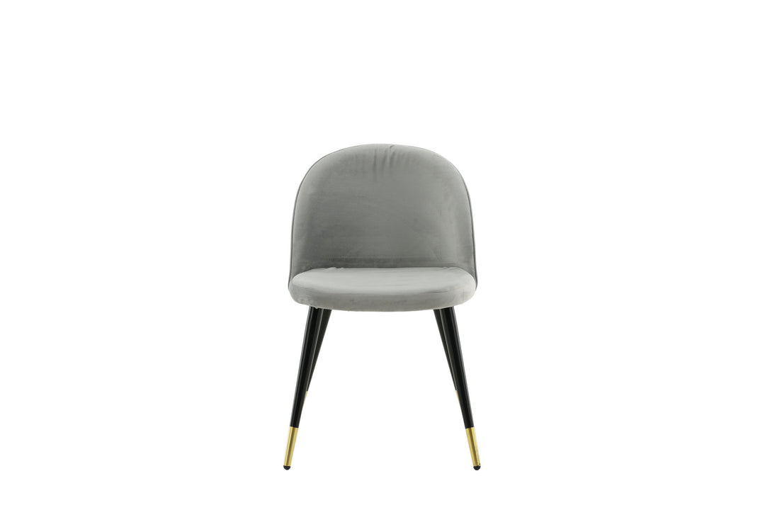 Venture Home Velvet Matstol 2-pack - Mässing - Svart/Ljusgrå