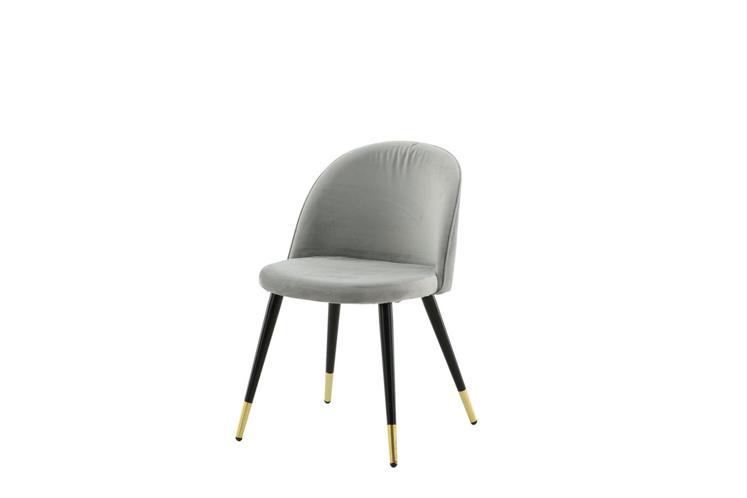 Venture Home Velvet Matstol 2-pack - Mässing - Svart/Ljusgrå