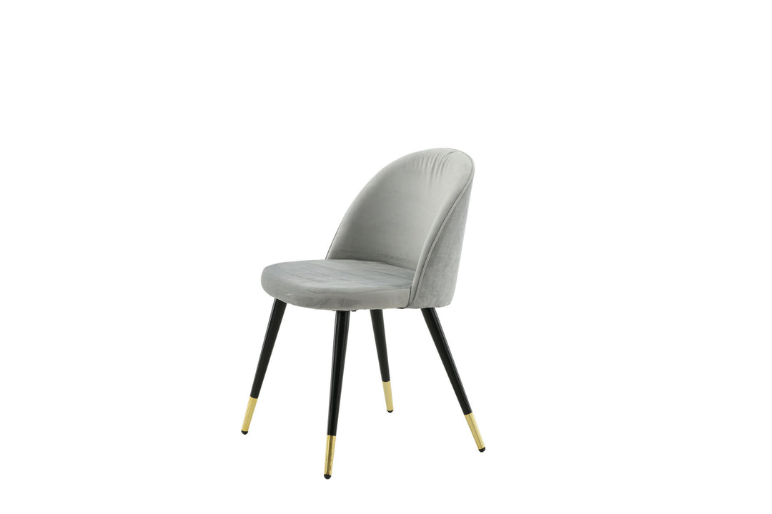 Venture Home Velvet Matstol 2-pack - Mässing - Svart/Ljusgrå
