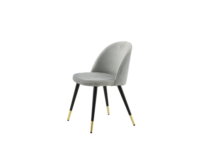 Venture Home Velvet Matstol 2-pack - Mässing - Svart/Ljusgrå