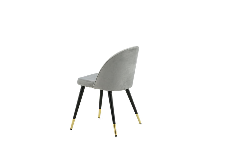 Venture Home Velvet Matstol 2-pack - Mässing - Svart/Ljusgrå