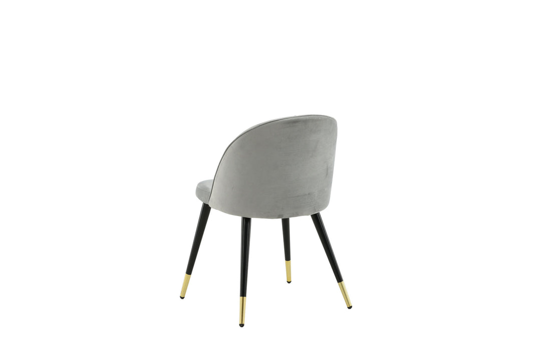 Venture Home Velvet Matstol 2-pack - Mässing - Svart/Ljusgrå