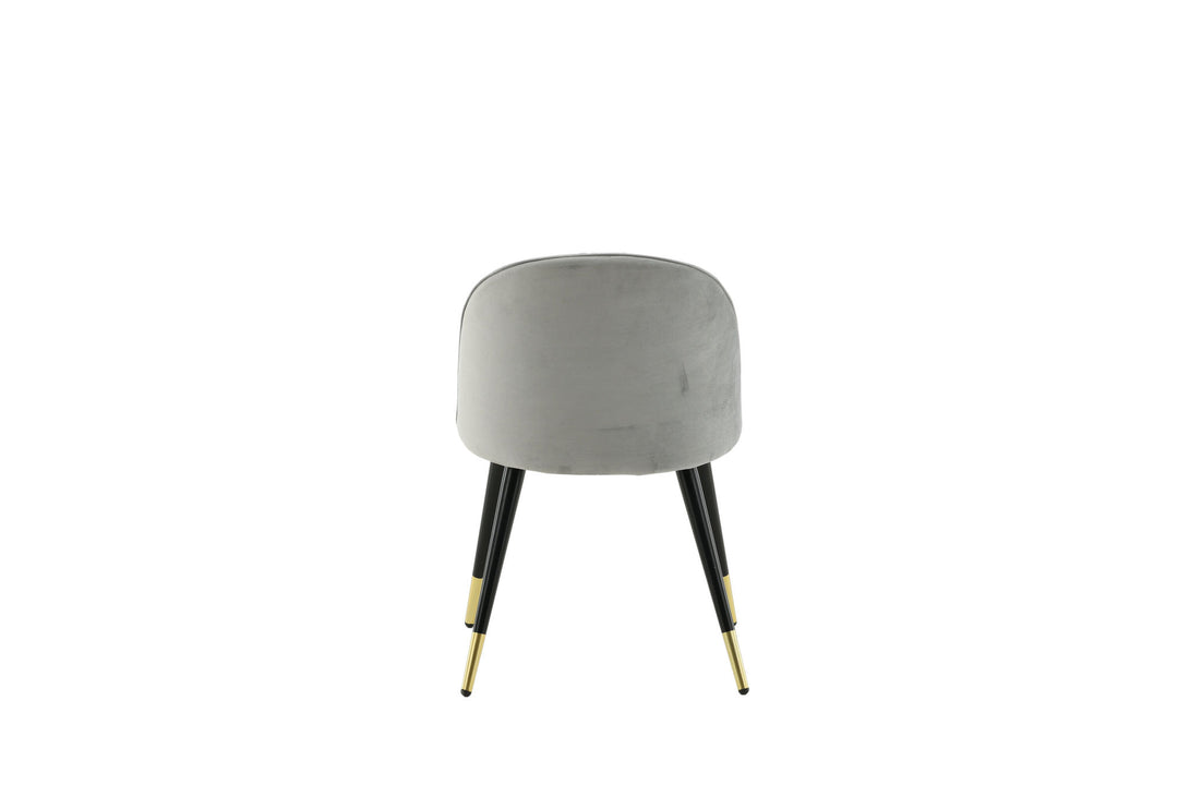 Venture Home Velvet Matstol 2-pack - Mässing - Svart/Ljusgrå