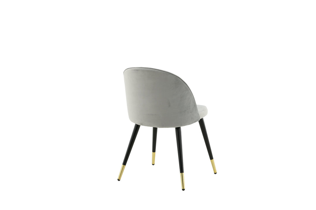 Venture Home Velvet Matstol 2-pack - Mässing - Svart/Ljusgrå