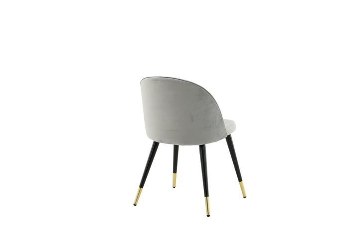 Venture Home Velvet Matstol 2-pack - Mässing - Svart/Ljusgrå