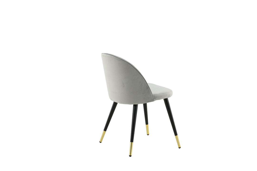 Venture Home Velvet Matstol 2-pack - Mässing - Svart/Ljusgrå