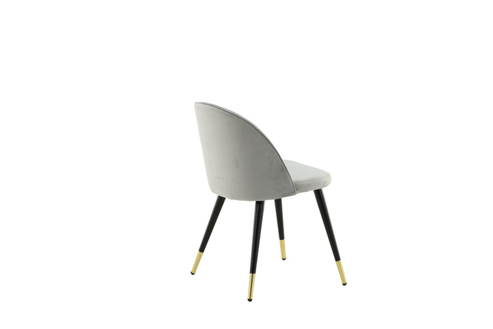 Venture Home Velvet Matstol 2-pack - Mässing - Svart/Ljusgrå