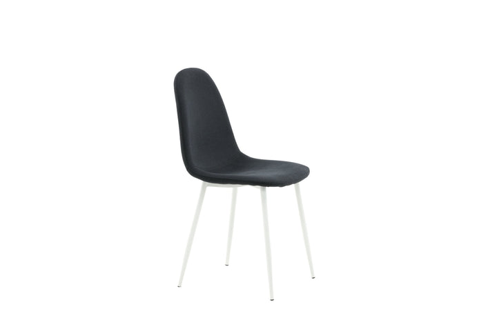 Venture Home Polar Dining Chair 2-pack - White Legs - Black Fabric