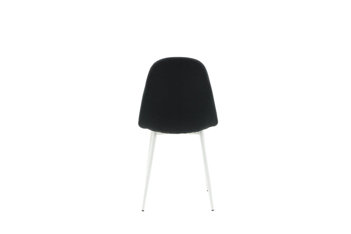 Venture Home Polar Dining Chair 2-pack - White Legs - Black Fabric
