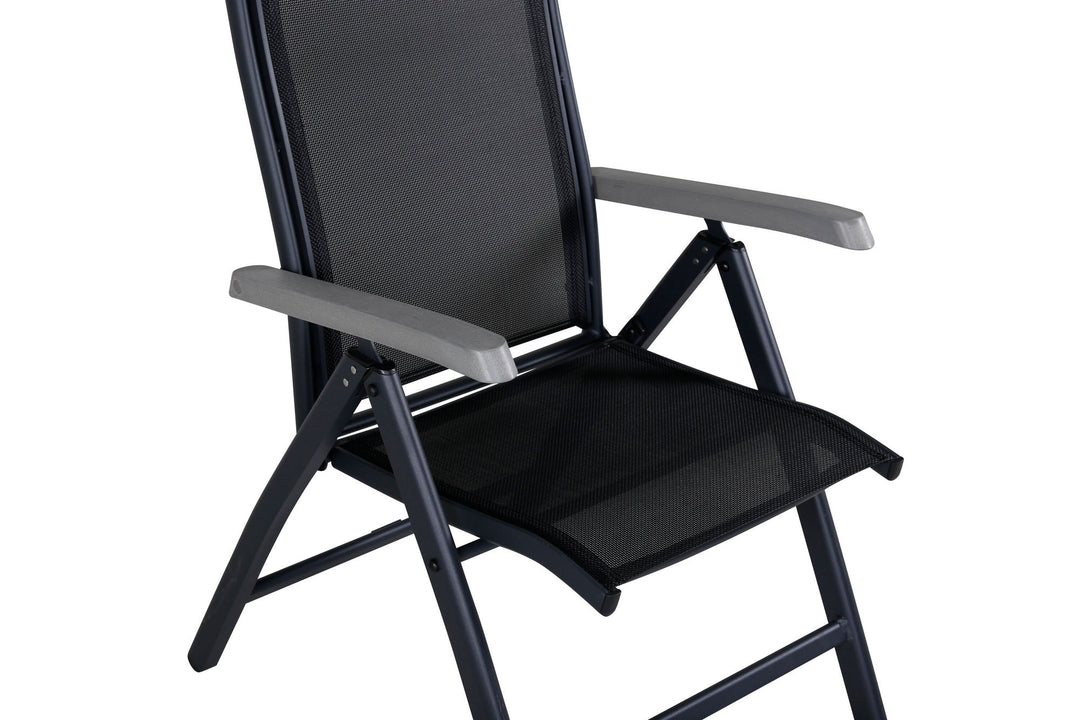 Venture Home Albany 5:pos Chair 2-pack - Black/Black